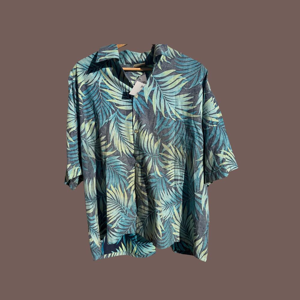 Go Barefoot Hawaiian Shirt | Tropical Print | Size 2XL | Vintage